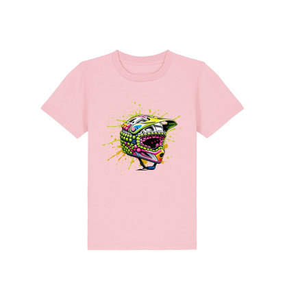 Cotton Pink Printed Kids T-Shirt Front