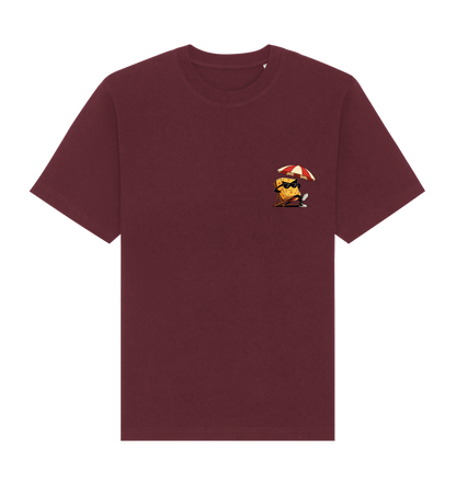 Burgundy Printed T-shirt Front