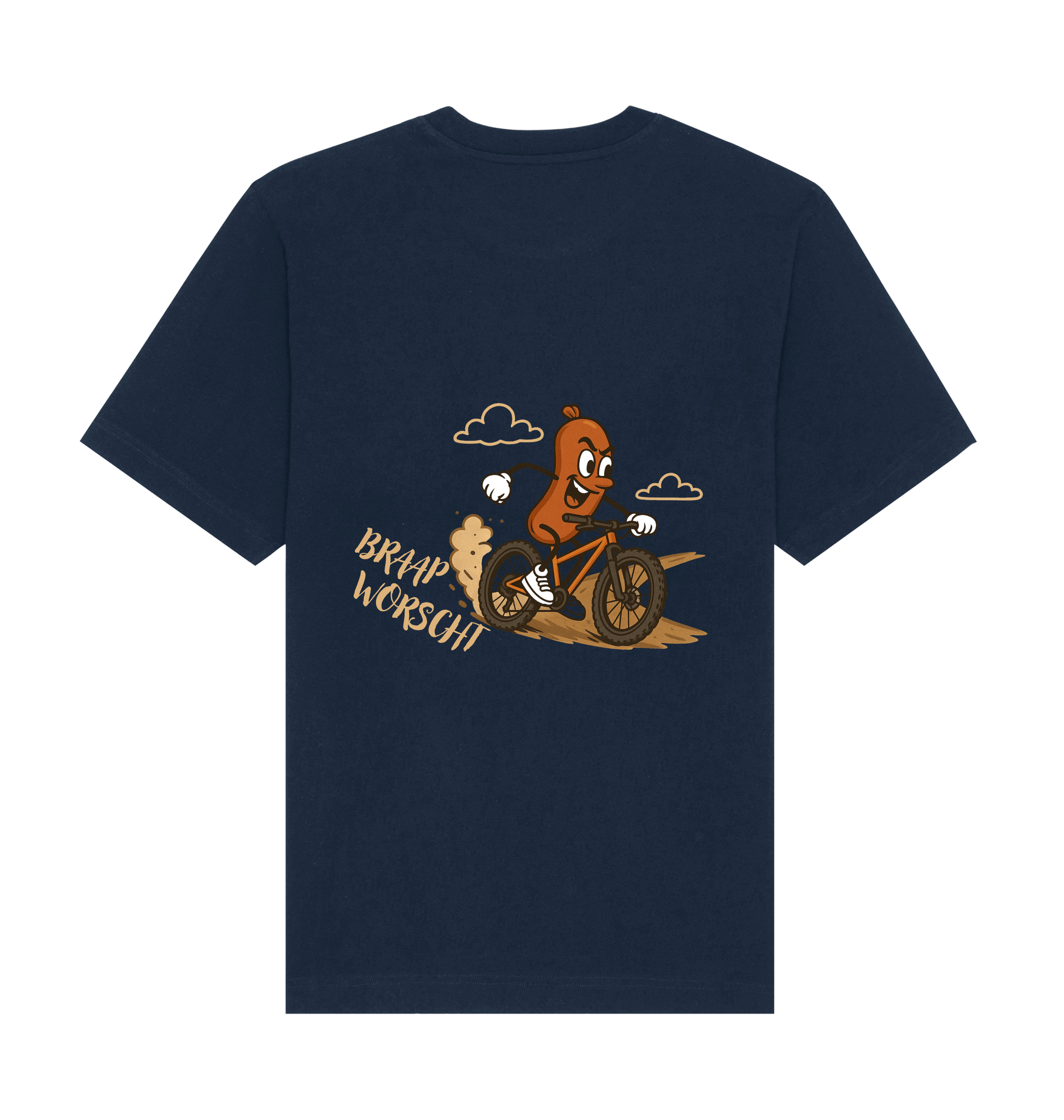French Navy Printed T-shirt Back