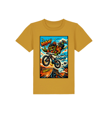Ochre Printed Kids T-Shirt Front