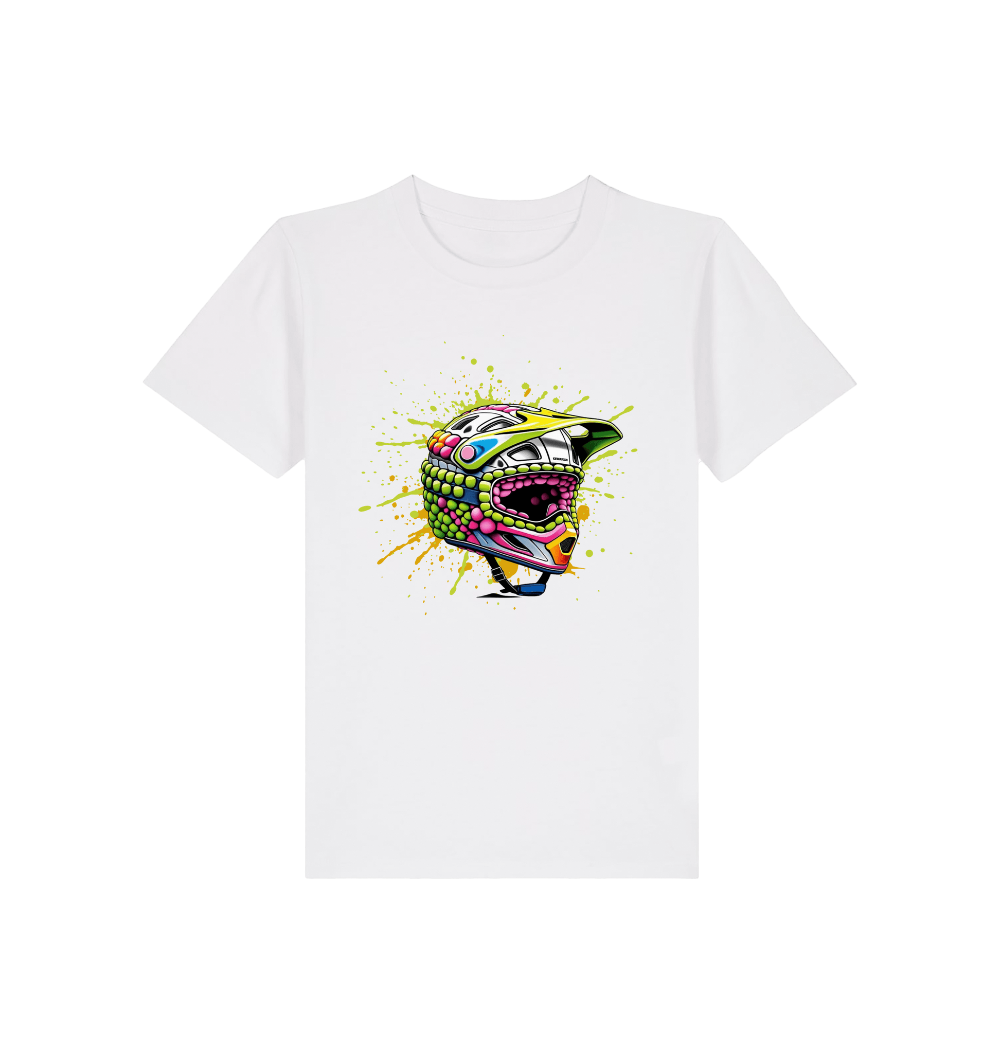 White Printed Kids T-Shirt Front