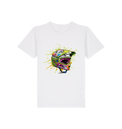 White Printed Kids T-Shirt Front
