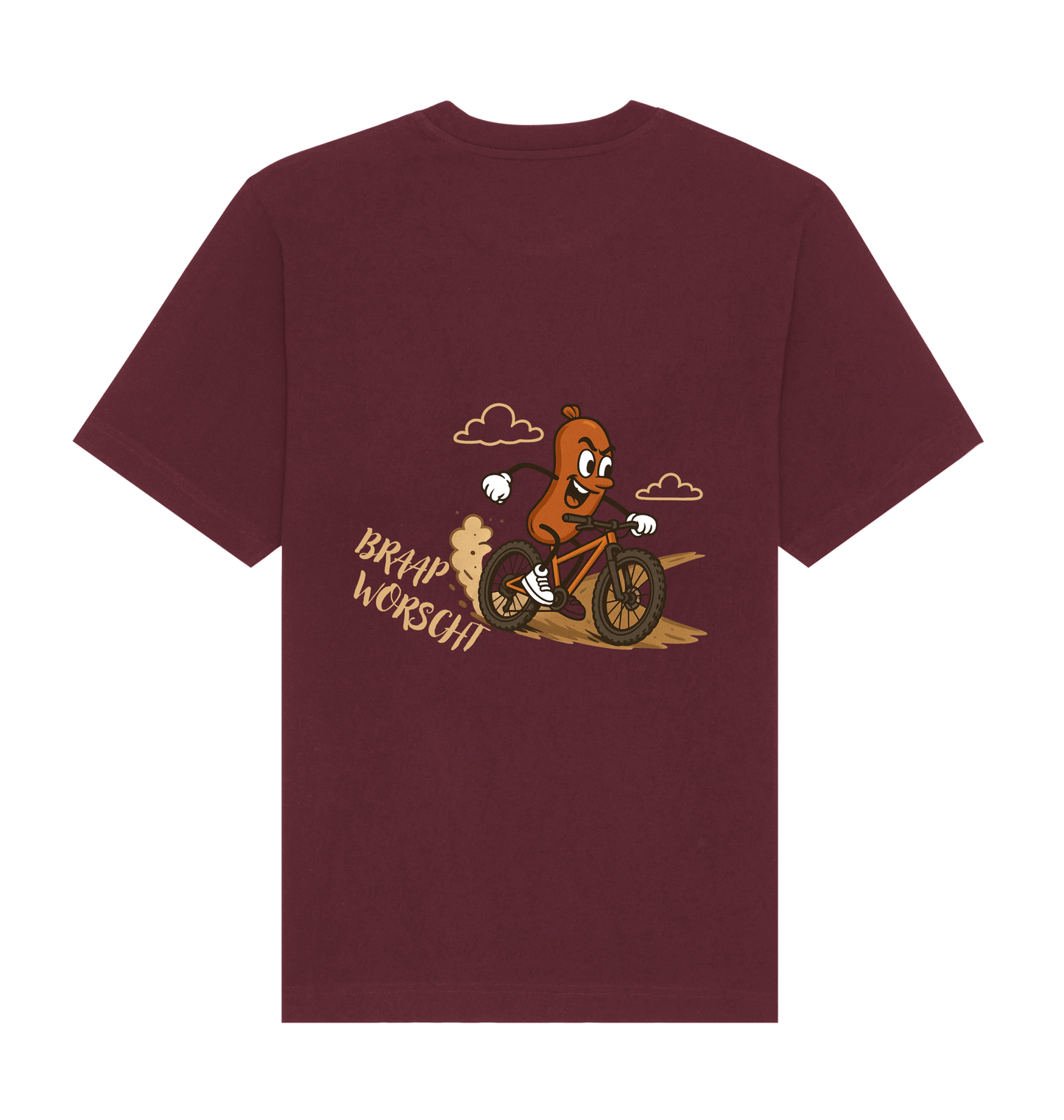 Burgundy Printed T-shirt Back