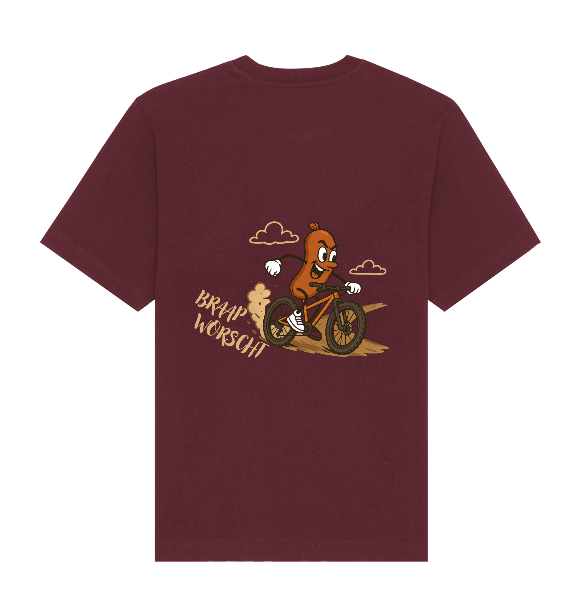 Burgundy Printed T-shirt Back