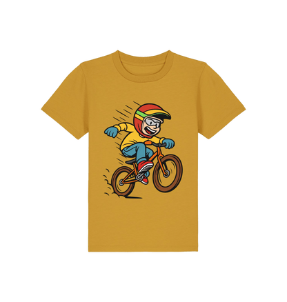 Ochre Printed Kids T-Shirt Front