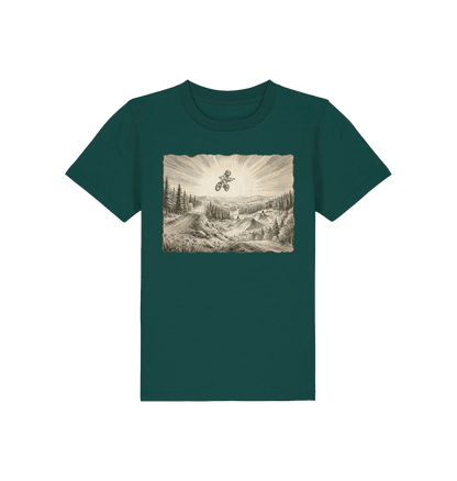 Glazed Green Printed Kids T-Shirt Front